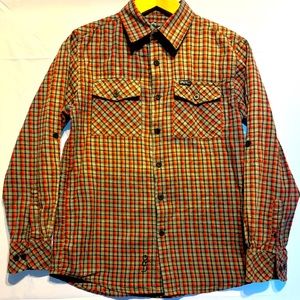 LRG Lifted Research Group Plaid Woven Collection Long Sleeve Button-Up Shirt M